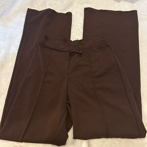 Brown wide leg fashion nova wide leg work pants